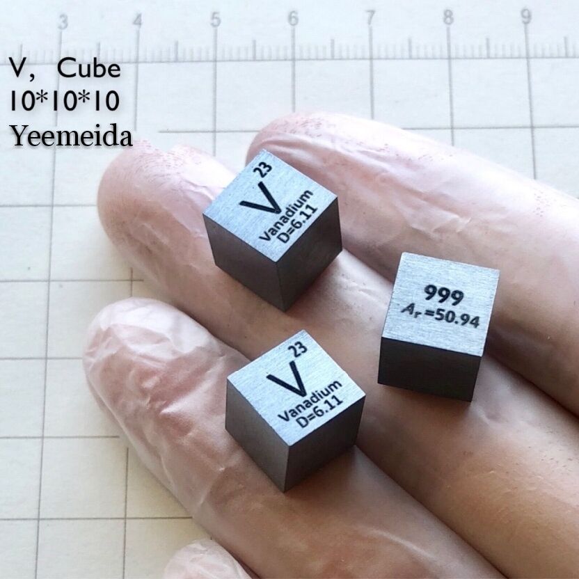 Element Cube Set 10mm Metal Density Cubes for Daily Metals Periodic Table Collection Iron Copper Lead Nickel Titanium Mg C