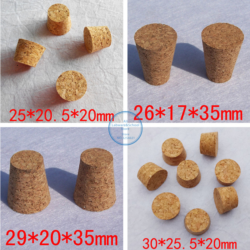 100Pcs Top Dia 7.5Mm Tot 30Mm Houten Kurk Lab Test Tube Stopper Ketel Pudding Fles Kurk Cap buret Buis Houten Plug
