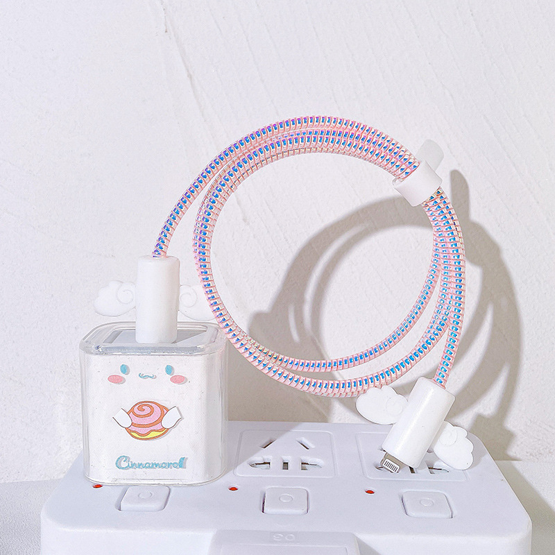 Nowa osłona kabla dla iPhone 12 11 szybkie ładowanie 18/20 W wtyczka ochraniacz kabel danych USB ochrona linii Sprial kabel ochronny