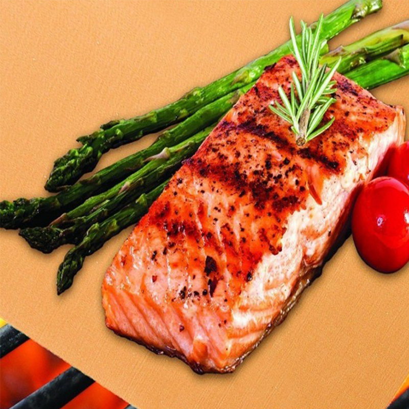 Alfombra para barbacoa de 40x60 y 0,25mm, juego de esteras antiadherentes para hornear, funciona con parrilla eléctrica de carbón de Gas y más herramientas de barbacoa