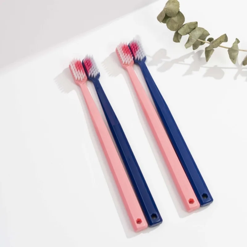 1 par de cepillos de dientes para parejas, cepillo de dientes con forma de corazón, caja de cristal romántica, cepillo de dientes suave Nano, cepillo de dientes para adultos, de boda para parejas