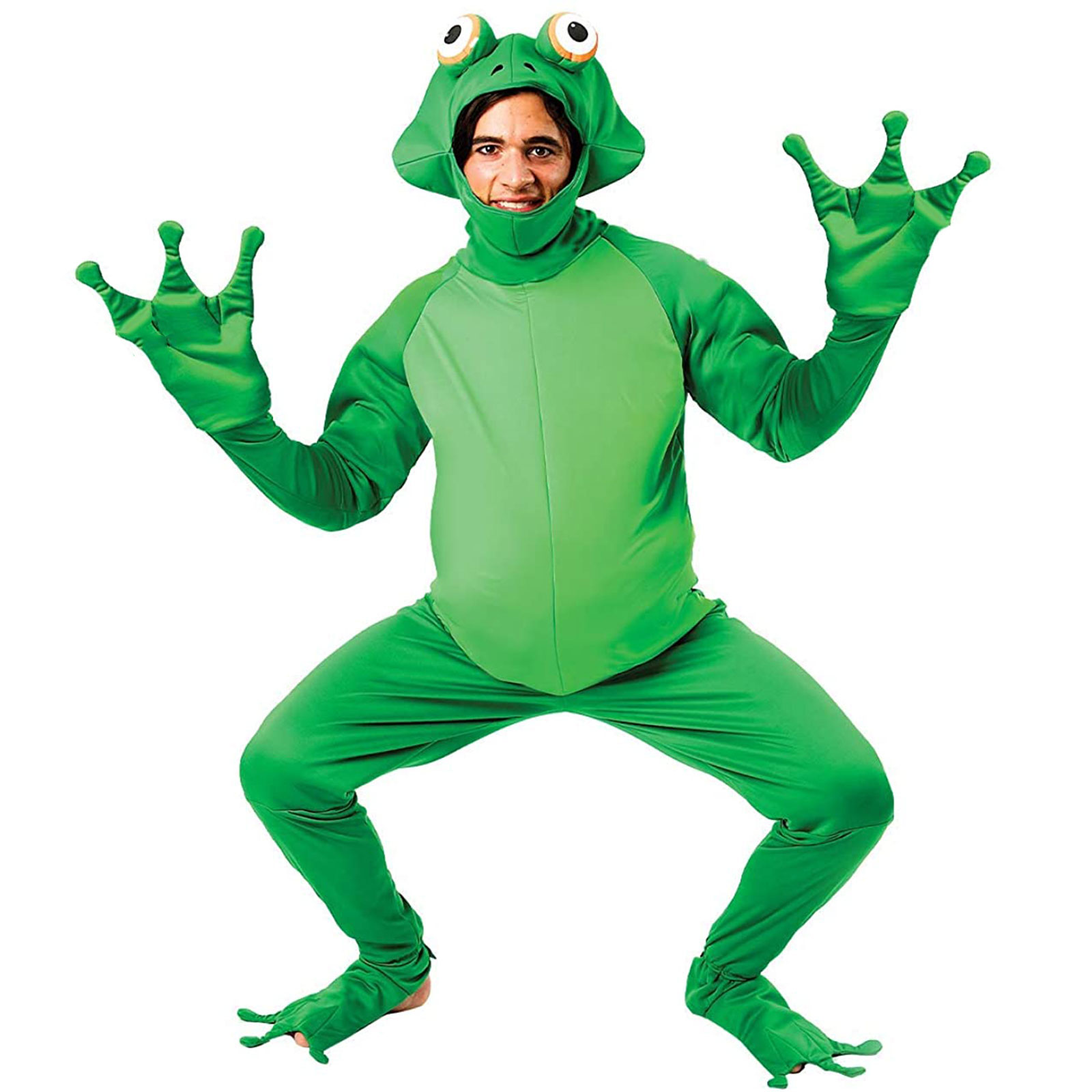 Costume de Cosplay grenouille drôle pour hommes, nouveauté, Animal adulte, Halloween, combinaison de fête, salopette, grande taille, vêtements surdimensionnés