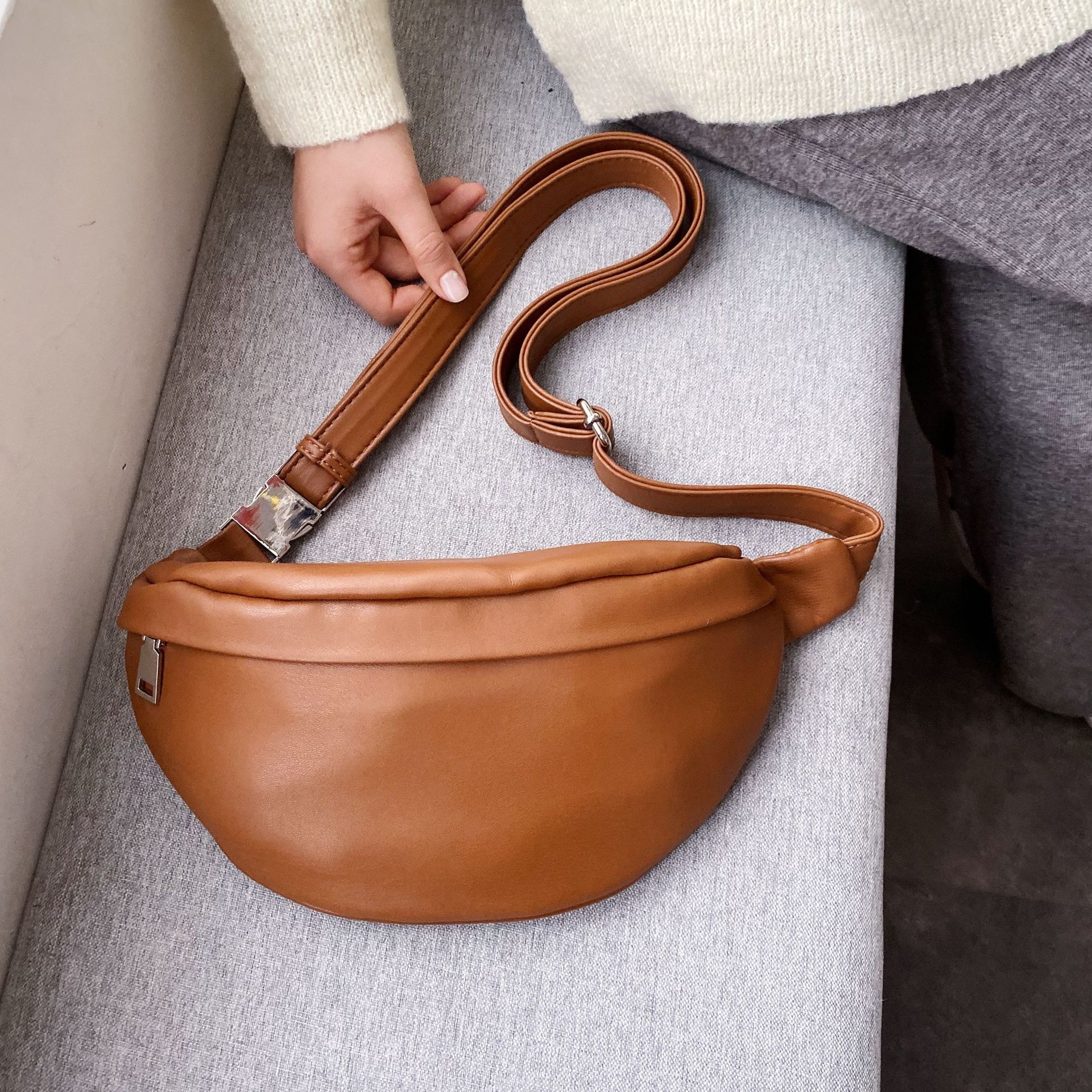 Casual Waist Bag Women Chest Bag Shoulder Bags Female PU Leather Belt Bags Female Bolso Fanny Pack