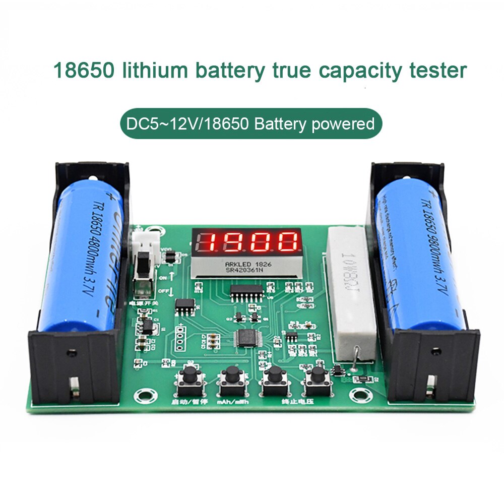 Battery Capacity Tester MAh MWh for 18650 Lithium Battery Digital Measurement Lithium Battery Detector Module