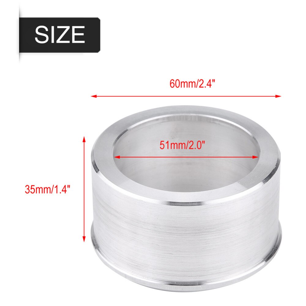 60mm to 51mm Motocross Motorcycle Exhaust Pipe Adapter Reducer Muffler Connector aluminum mirror polished finish