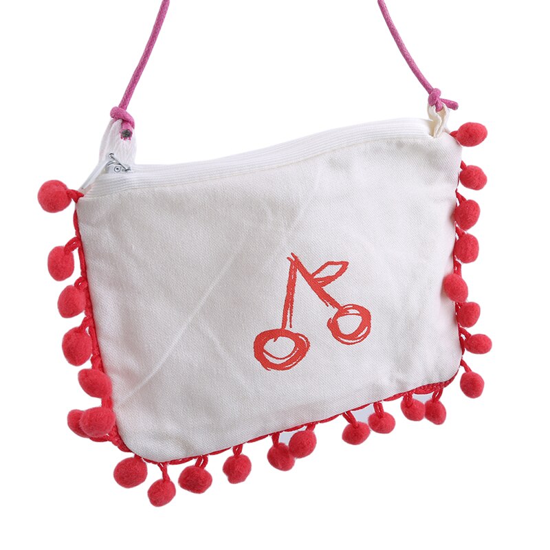 Kind Kids Meisjes Rode Kwasten Mini Canvas Tassen Handtas Messenger Schoudertas Cross Body Candy Coin Handtassen Purse Satchel
