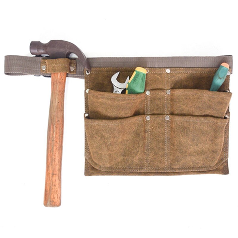 Heavy Duty Waterproof Waxed Canvas Work Apron with Tool Pockets Multi Functional Garden Tools Apron Duty Work Aprons