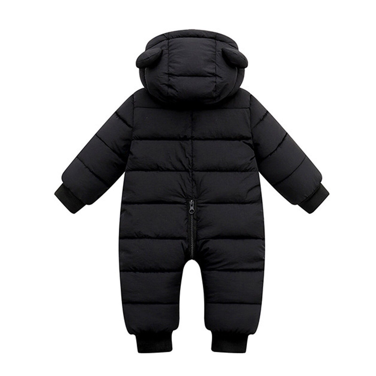 Inverno das crianças em geral do bebê meninas meninos macacão quente com capuz snowsuit à prova de vento macacão casaco acolchoado outwear roupas quentes 0-18m