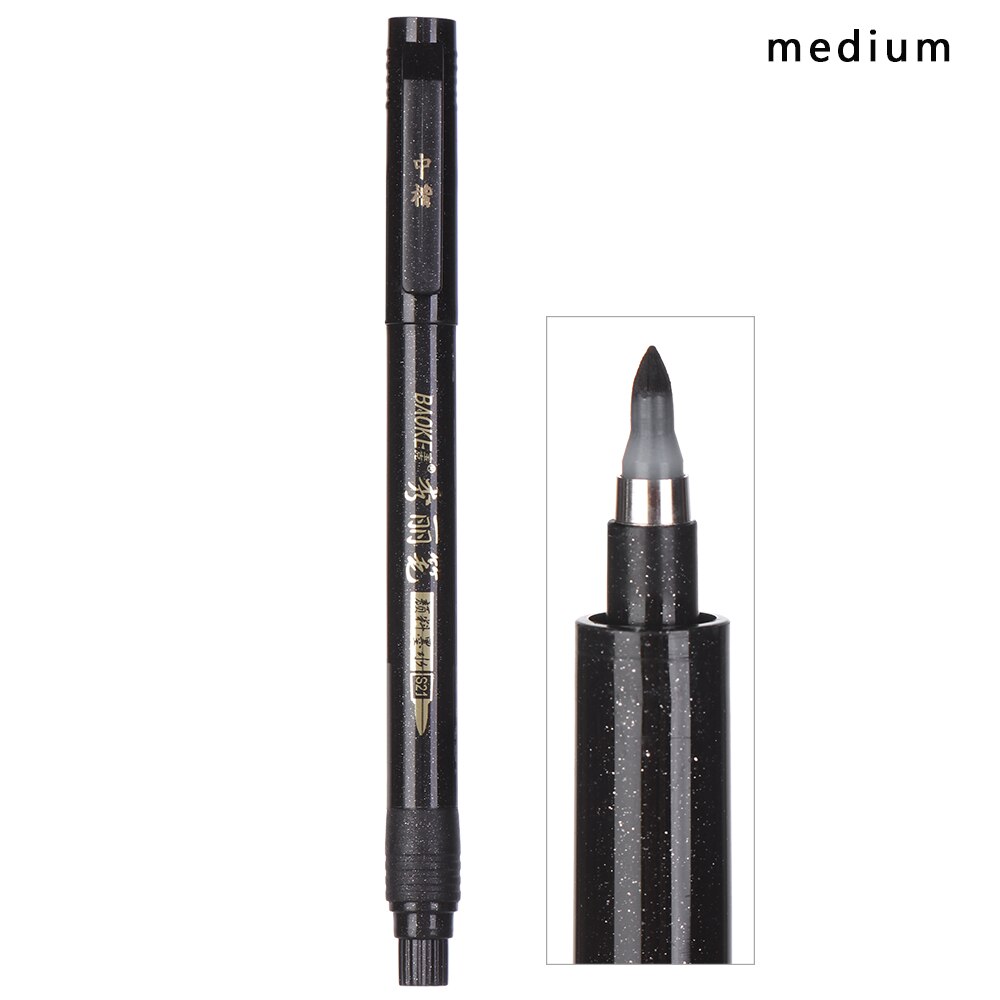 Calligraphy Pen Hand Lettering Pens Brush Lettering Pens Markers for Writing DrawingBlack Ink Pens Art Marker Office School Pen: medium