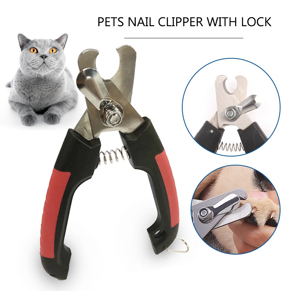 Cutter Claw Pet Nail Scissor Toe Clipper Dog Cat Bird Shear Toenail Paw Animal Grooming Tool Trimmer With Lock And Nail File