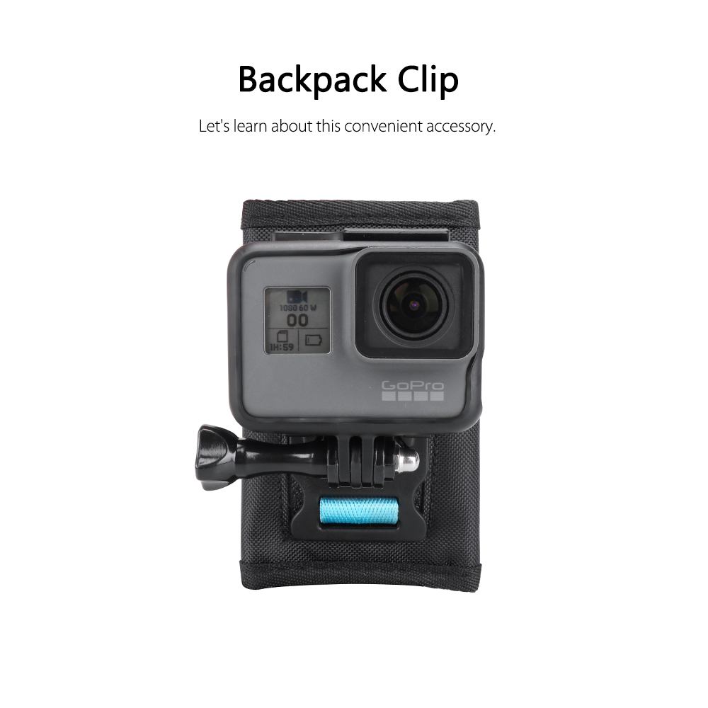 Vamson Voor Gopro 10 9 8 7 6 5 Sessie Accessoires Rugzak Clip 360 Graden Draaibare Vaste Beugel Basis Voor dji Voor Yi 4K VP526