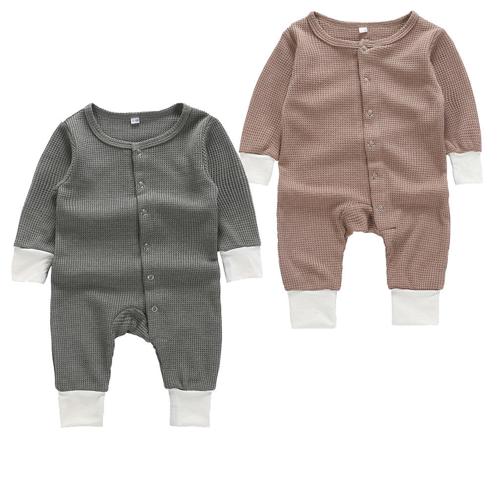 Pudcoco Newborn Baby Romper Baby Girl Boy Clothes Jumpsuits Autumn Winter Warm Long Sleeve Rompers Newborn Clothes