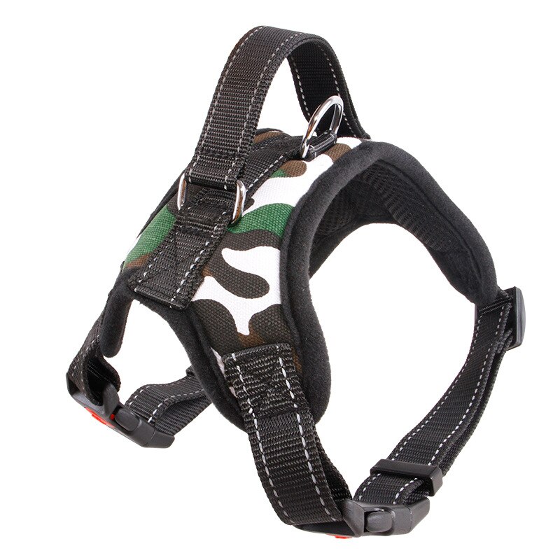 Huisdieren Hond Harnas Vest Reflecterende Tape Ademend Mesh Huisdier Honden Leash Harness Accessoires XJS789: Camouflage / L