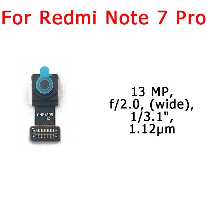 Originele Voor Achter Back Camera Voor Xiaomi Redmi Note 7 Belangrijkste Facing Camera Module Flex Kabel Vervangende Onderdelen: Redmi Note7Pro Front