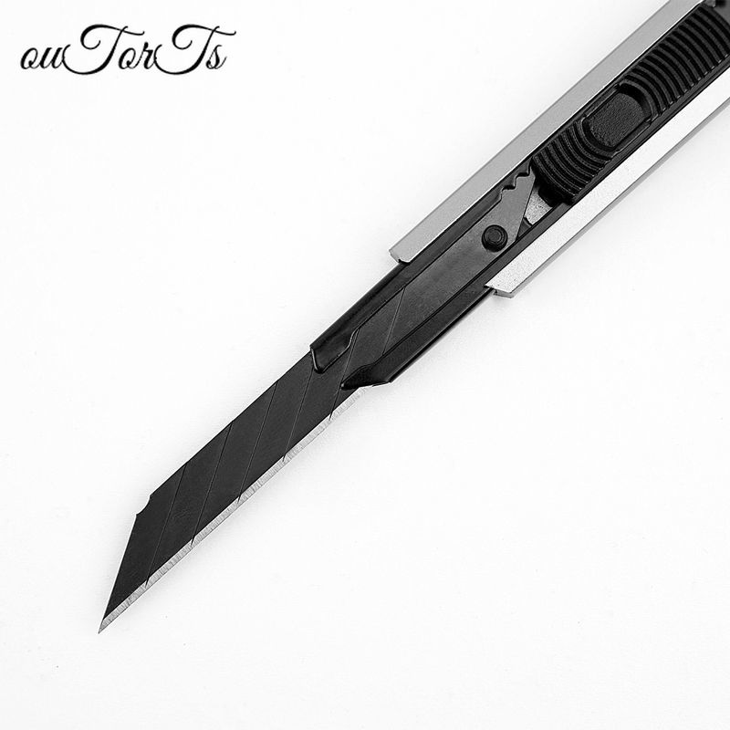 Couteau d&#39;art coupe-papier utilitaire lame métallique en alliage d&#39;aluminium, Angle de autobloquant avec ouvre-enveloppe de Fracture