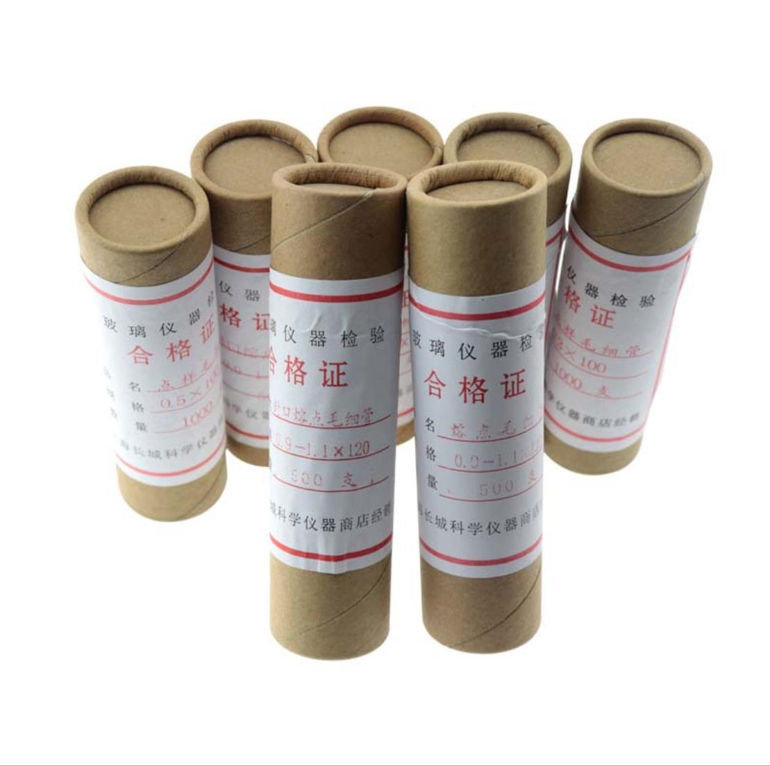 1Box/Lot 500pcs/Box Glass Melting Point Capillary Pipette Microcapillary Tube Dia 0.9-1.1mm Length 80/100/120mm For Analysis