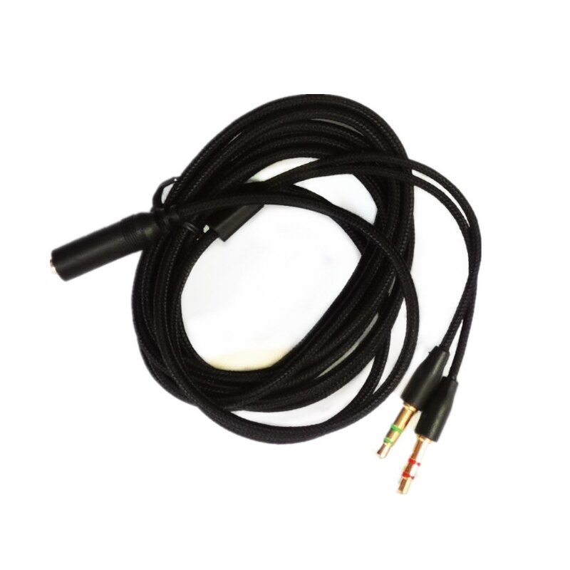 For -Razer Earphone Audio Cable Headphone Adapter Splitter Headset Microphone For -Razer Electra/Kraken PRO 7.1 V2/Hamme