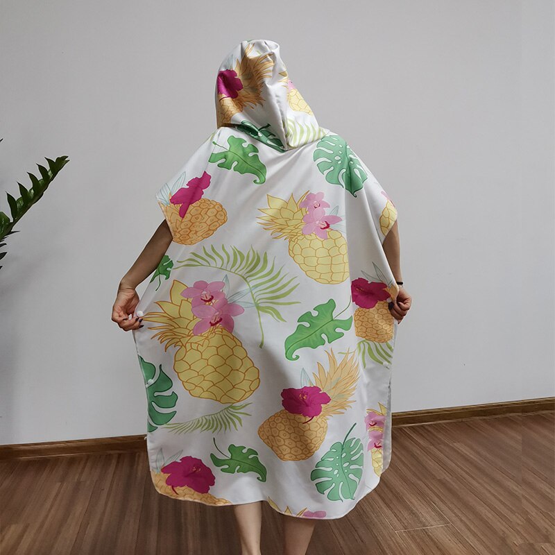 Mode Microfiber Veranderende Gewaad Strand Handdoek Snel Droog Buitensporten Hooded Handdoeken Poncho Zachte Strand Zwemmen Handdoeken Mantel