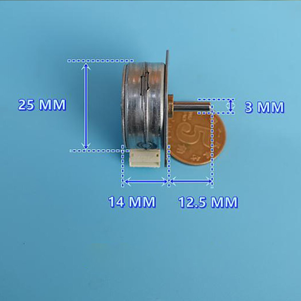 Mini 4 Phase 5 Wire Stepper Motor Micro Mini 25MM 25 SPG0001 15 Degrees Step Motor Small Precision Electric Model Toy Engine