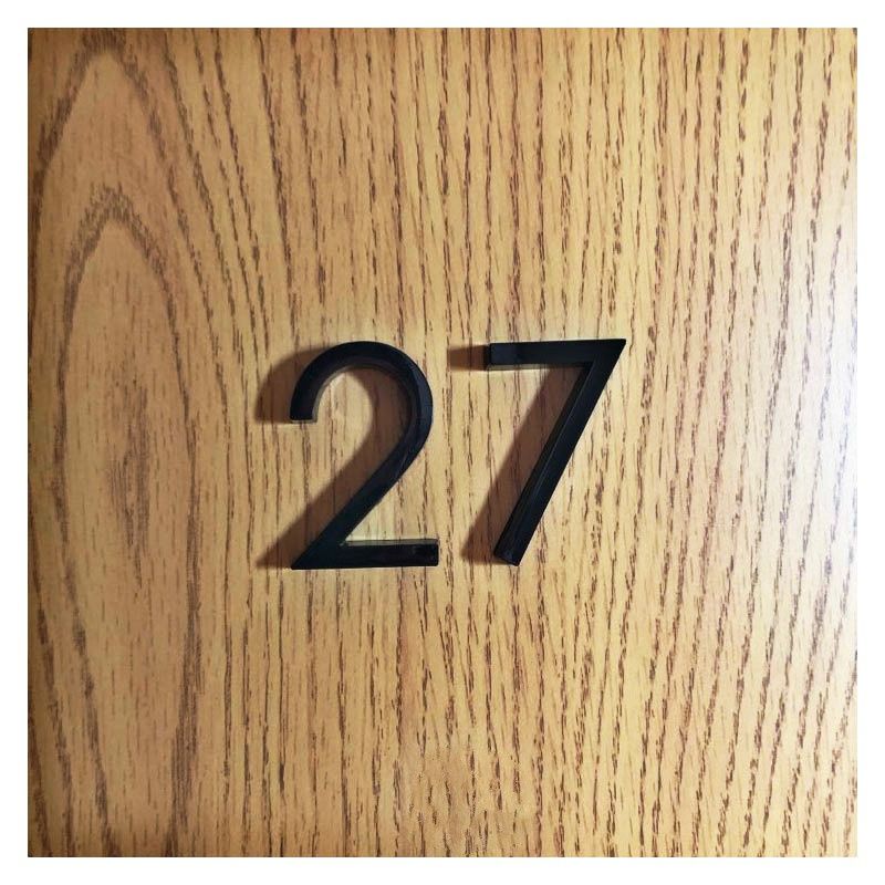 60mm Self Adhesive House Number Sticker For Apartment Plastic Doorplate Home Door Plaque Numbers Signs Mailbox Street Numbers