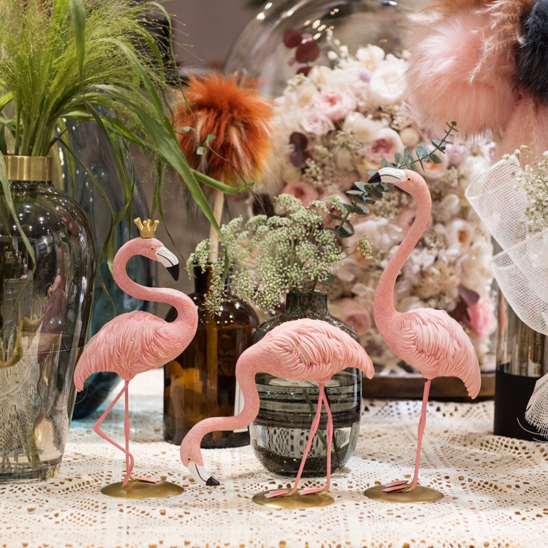 6 stk/sæt pink flamingo bordpynt tropisk fest pige fødselsdag bryllup dekoration flamingo hawaii hawaiian fest indretning