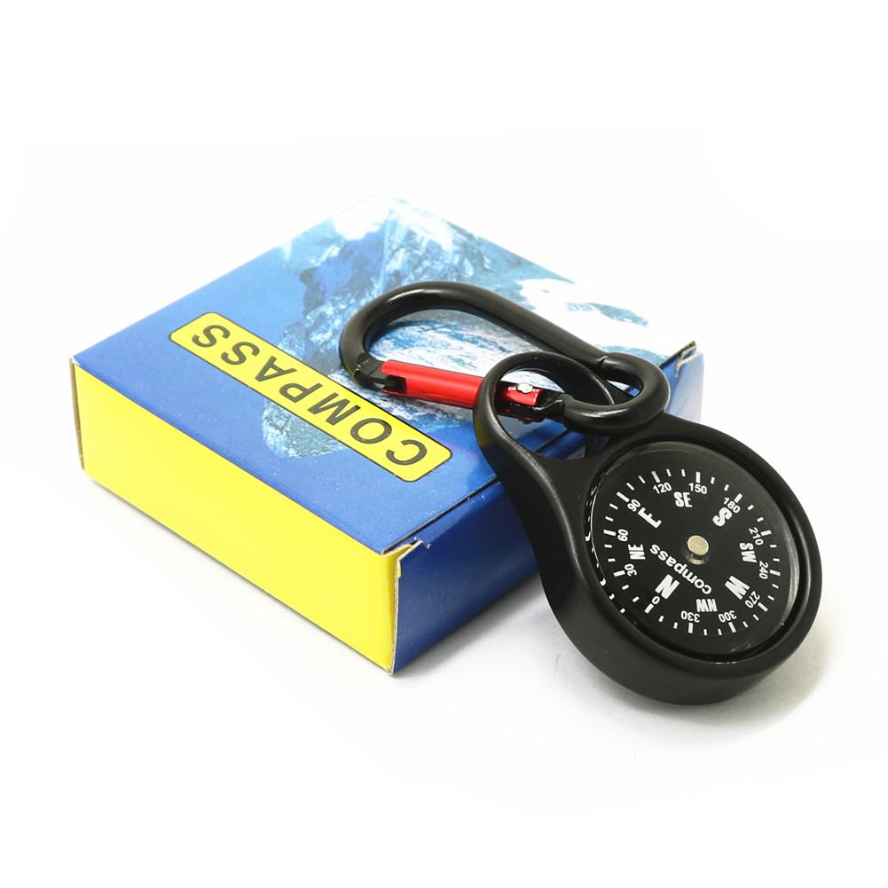 Compass Carabiner Zinc Alloy Compass Clip Snap Hook Camping Accessory for Outdoors Hiking Backpacking