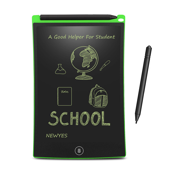NEWYES 8.5 Inch LCD Writing Digital Tablet Drawing Notepad Electronic HandWriting Pad Graphics Board With Stylus Pen Kids: Green