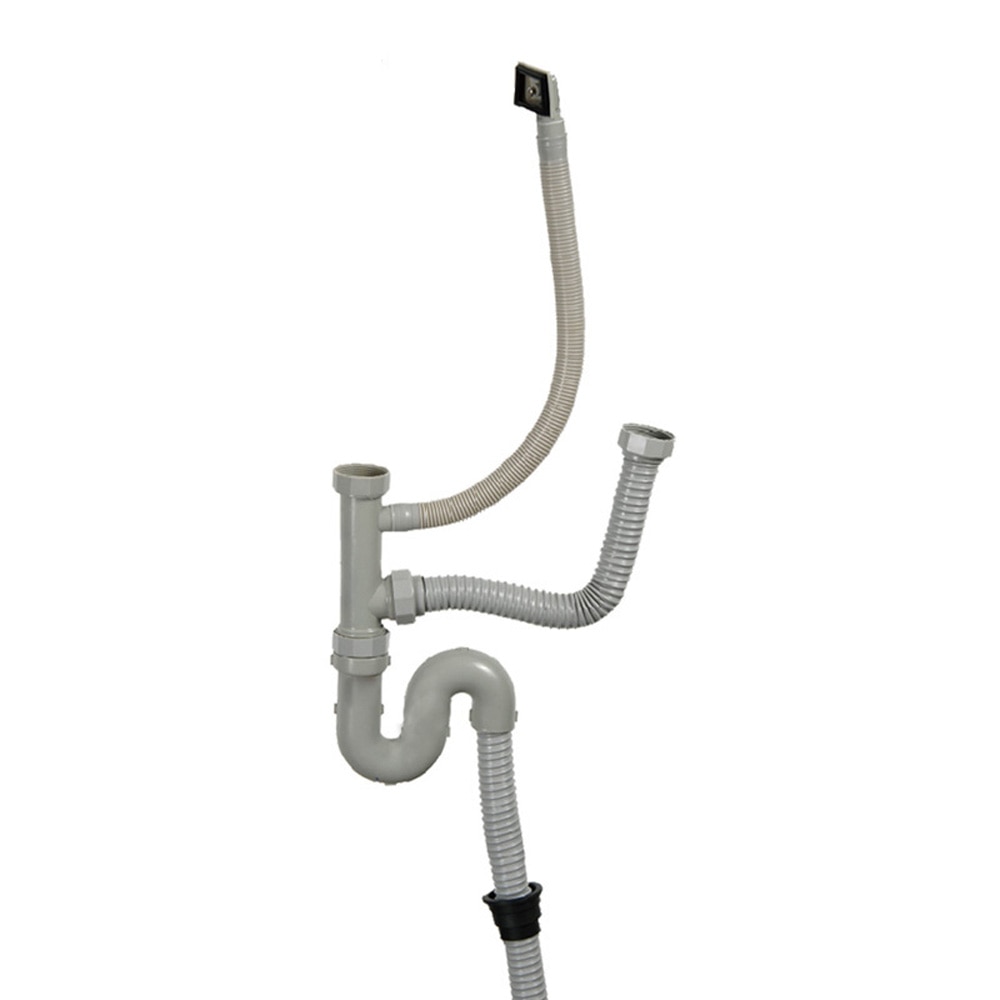 Talea Double Drain hose sink with Pipe kit Pop Up Drain Strainer with overflow Laundry Sink Waste Kit Sink Strainer Disposer