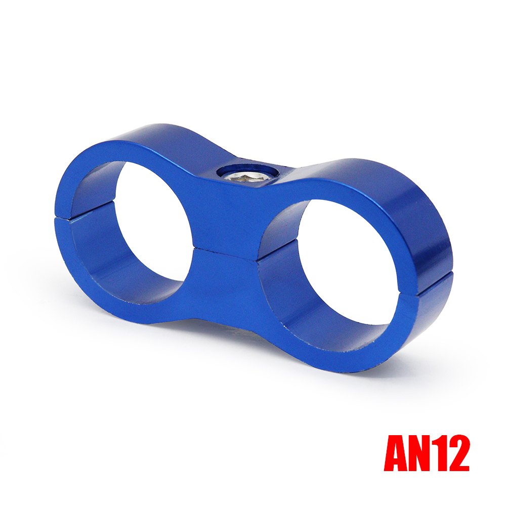 AN4 AN6 AN8 AN10 AN12 abrazadera de línea de manguera de goma trenzada, separador de línea anodizado de aluminio, Kit de abrazadera divisora, negro/rojo/azul: Verde