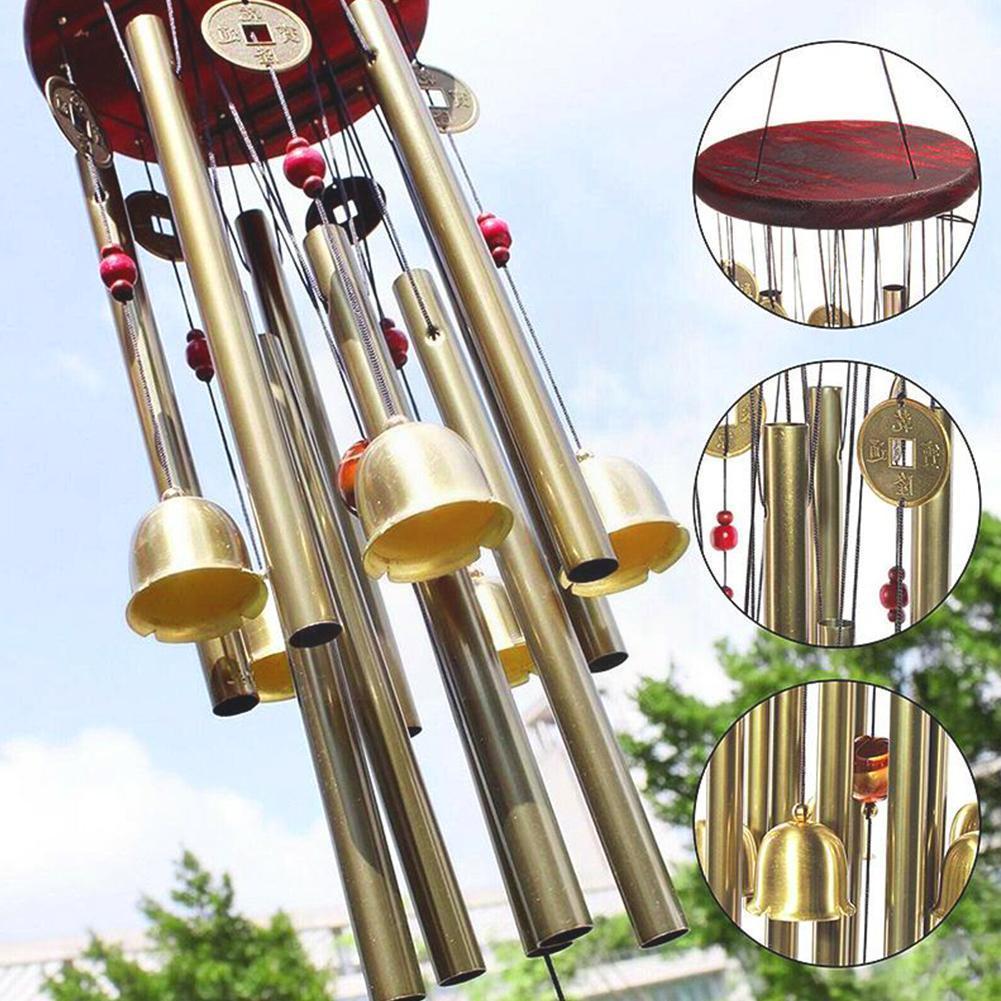 1pcs Outdoor Wind Chimes Copper Bell Antique Windchime Decoration Home Hanging Garden Door P3C4