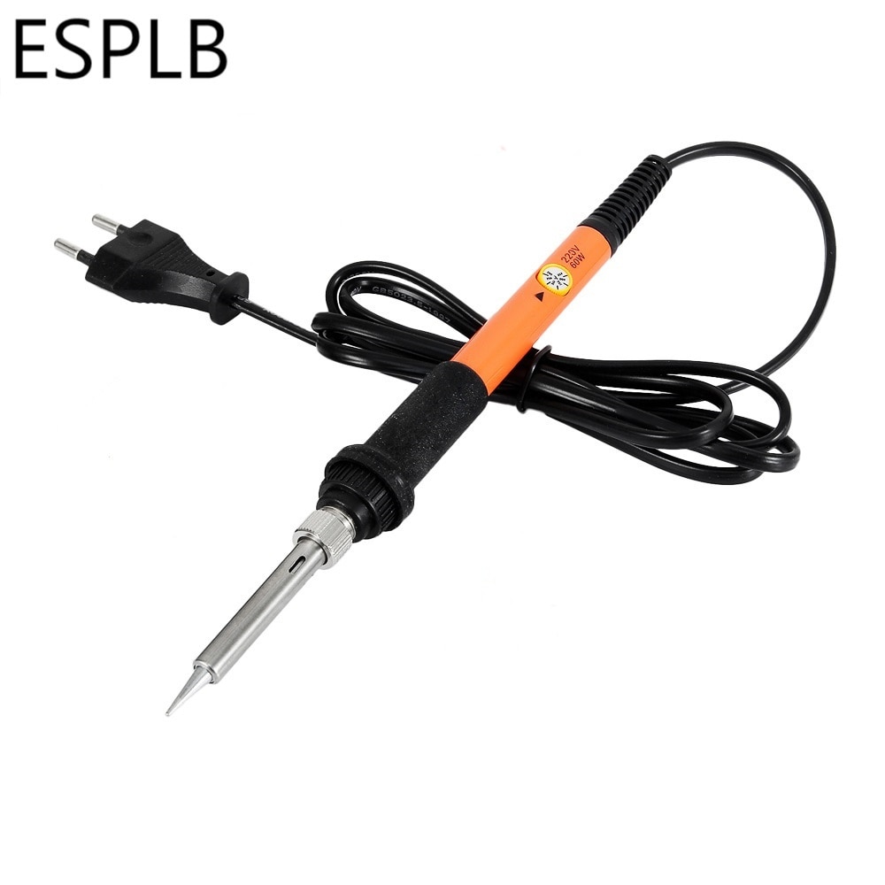 Soldador eléctrico de temperatura ajustable, 60W, azul/gris/naranja, lápiz térmico, herramientas de reparación de soldadura