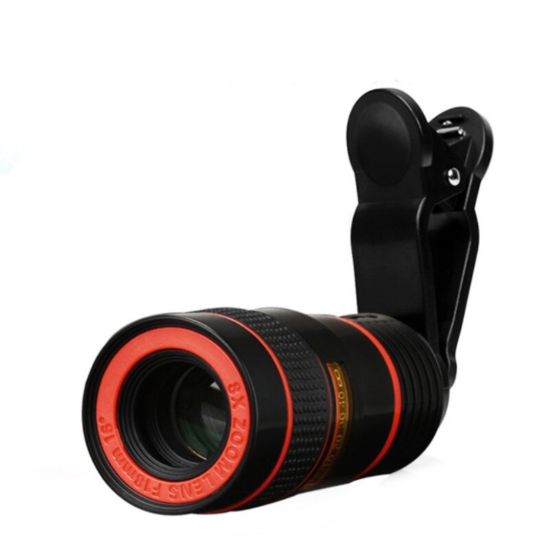 Lentille de télescope d'appareil-photo de téléphone portable avec l'agrafe pour l'objectif d'iphone/téléphone le produit universel de DSLR peut fournir le Zoom optique de HD 8x