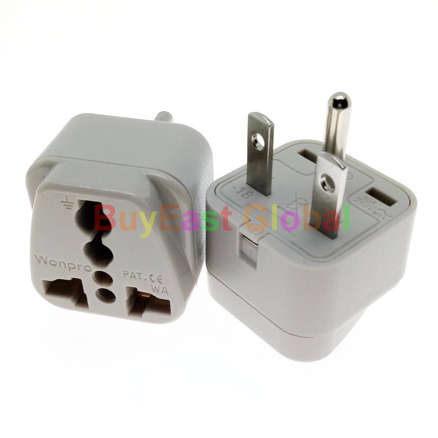 US NEMA 6-15P Multi Outlet Electrical Plug Adapter AC100~250V 10A Wonpro WA-18