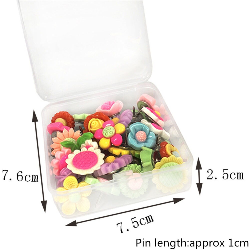 Sunflower Shape Push Pins Decoration Tack Board Bulletin Board Pins PushPin Drawing School Office Binding Supplies