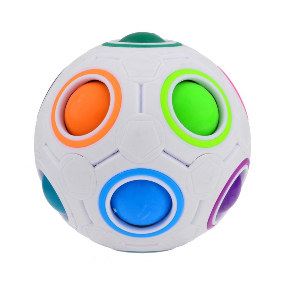 NEUE FußBall Zauberwürfel Spielzeug Geschwindigkeit Regenbogen Puzzle Ball Lustige Kreative freundlicher Baby Bildungs Lernen Spielzeug für freundlicher