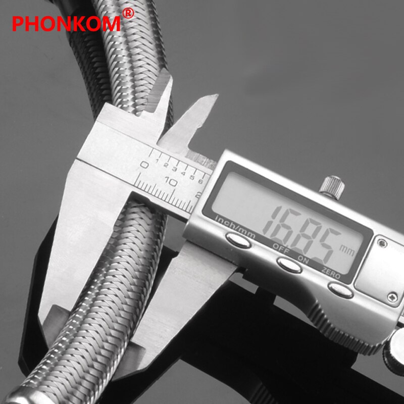 PHONKOM Stainless Steel Braided Hose Inlet Tube DN20 G3/4" Thread Explosion-proof Metal Connection Flexible Pipe Bathroom Heater