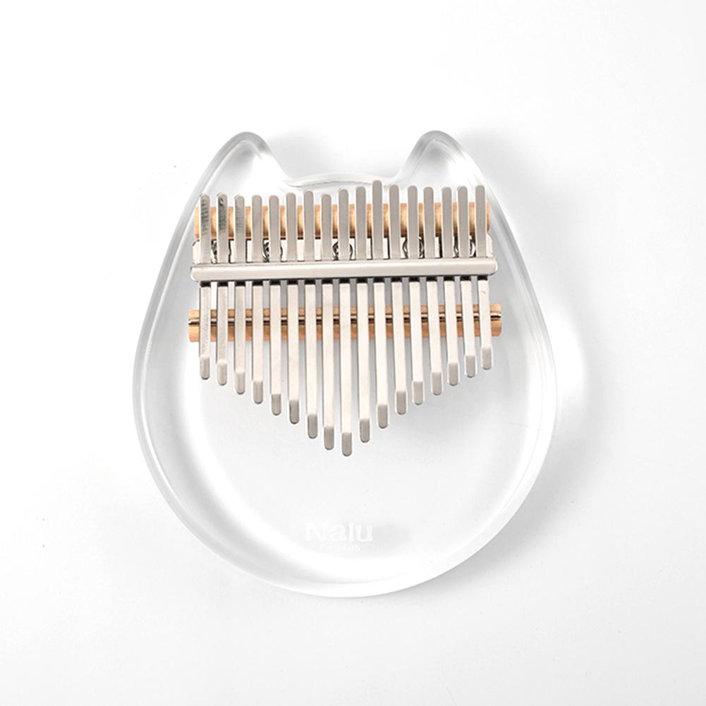 Nalu NK-CT 17 key Kalimba Crystal Cat Bear Shape Acrylic Thumb Piano Mbira Calimba Transparent Keyboard Musical Instrument: NK-CT