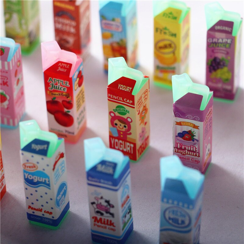 Cute 4Pcs Dollhouse Food 1:12 Scale Milk Carton Bottle Drink Cup Pretend Foods For 1/12 Miniature Doll House Kitchen Accessories