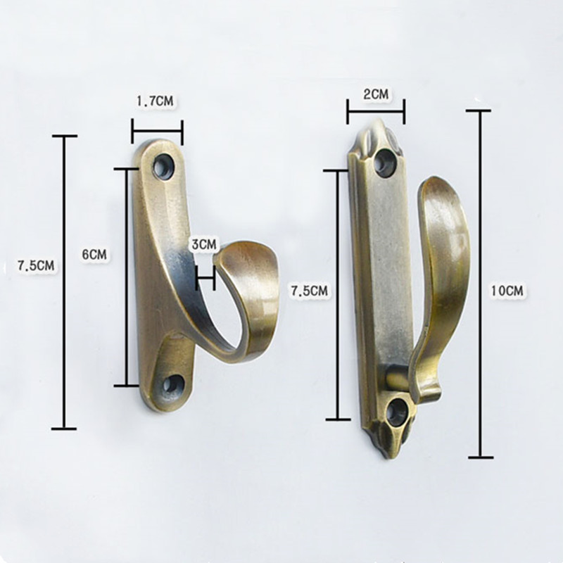 2 Stks/partij Zinklegering Gordijn Bandage Haken Badkamer Muur Haak Thuis Opslag Haak Gordijnen Decoratieve Accessoires Hardware Levert
