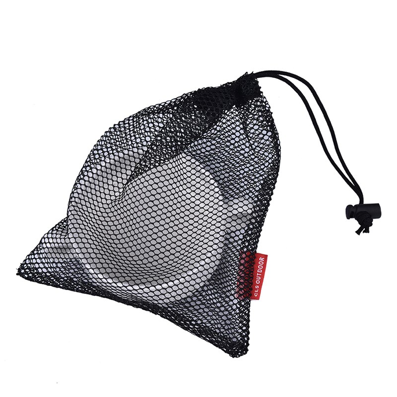 Slidstærk nylon mesh snorepose til bestik flaske gryde pande kedel mesh opbevaring dinty taske rejse ting sæk