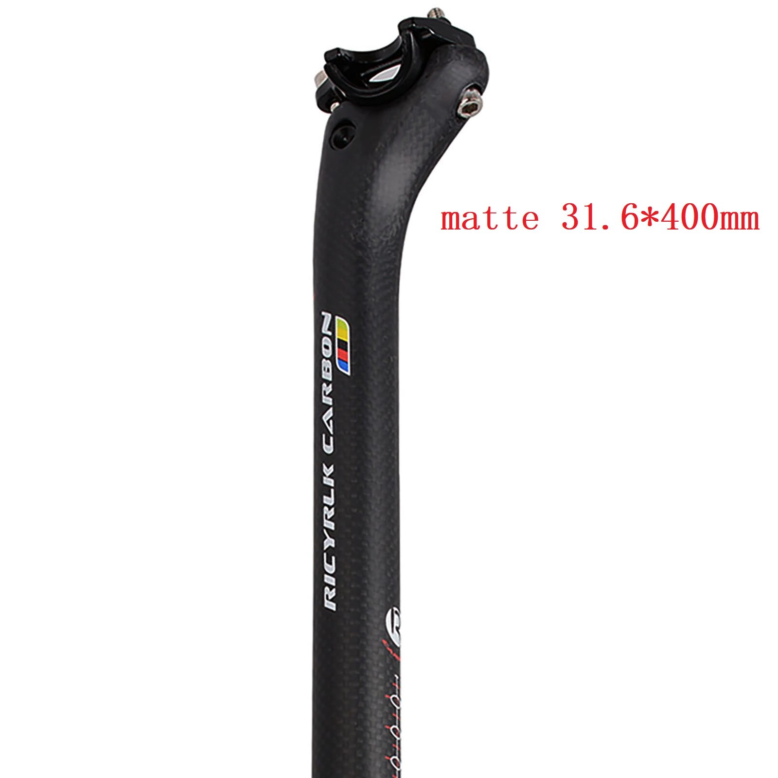 Carbon Fiber Bicycle Seatpost MTB Seat Post Road Bike SeatPost Offset 20mm Bicycle Parts 27.2/30.8/31.6*350/400mm: matte31.6X400MM
