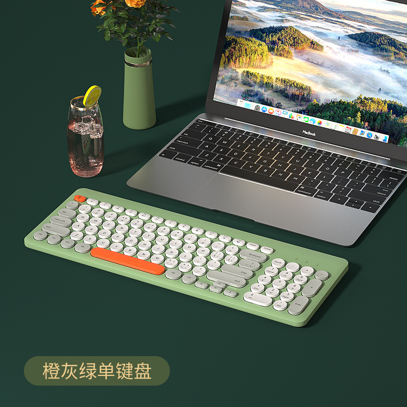 2,4G Drahtlose Tastatur Und Maus Kombination Tragbare Gaming Tastatur Mute-Taste Mini Tastatur Und Maus Kit PC Gamer LaptopUSB: Blau