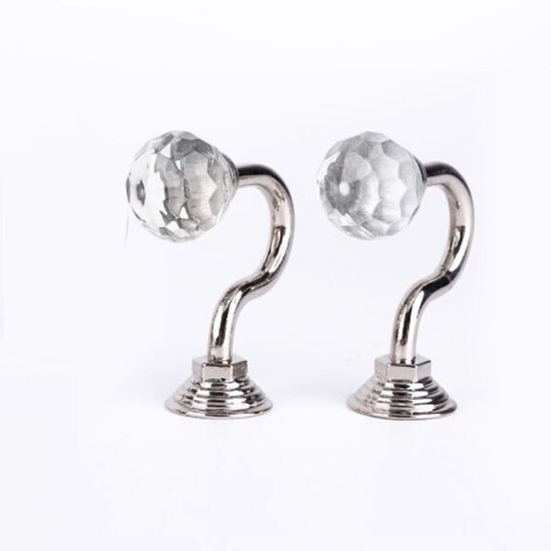 1 para retro szkła kryształowego kurtyny wstrzymaj się ściany krawat tylny hak wieszak na zakupy uchwyt szuflady akcesoria robić zasłna wieszak