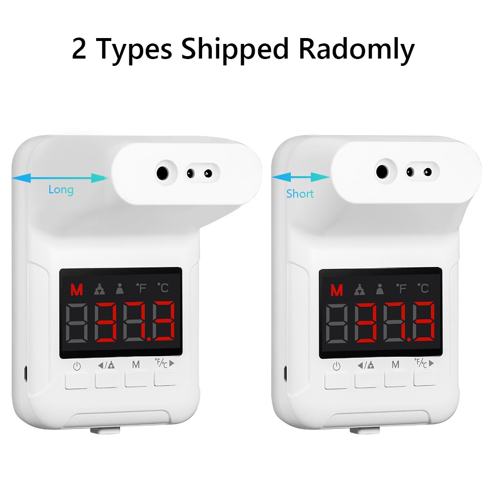 Non-Contact Digital Thermometer Wall-Mounted Infrared Forehead Thermometer Fever Alarm for Factories, Shops School Office