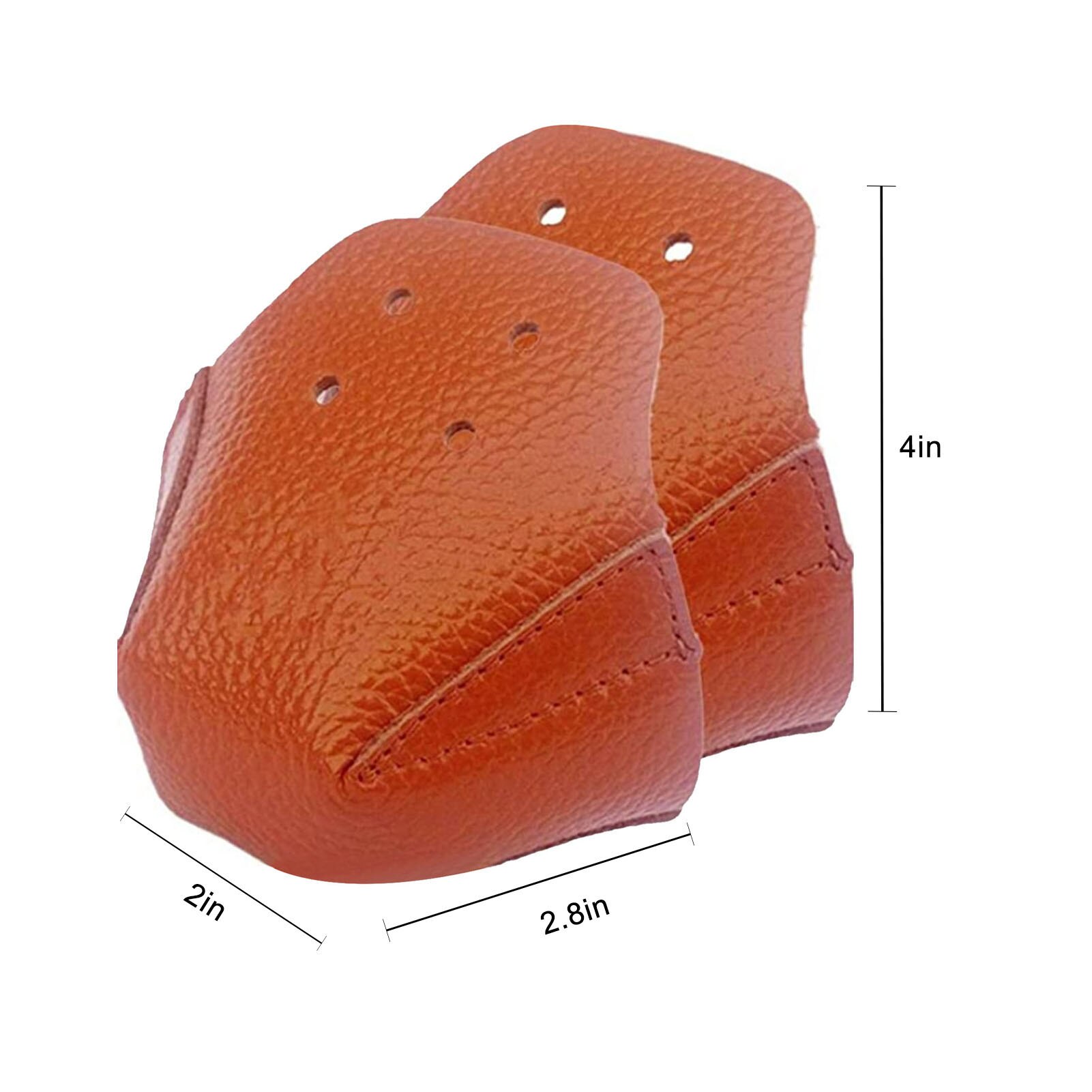 1 Pair Toe Cap Guards Protectors PU Leather Roller Skate Toe Cap Protectors With 4 Holes For Roller Skate Outdoor Training Gym: Orange