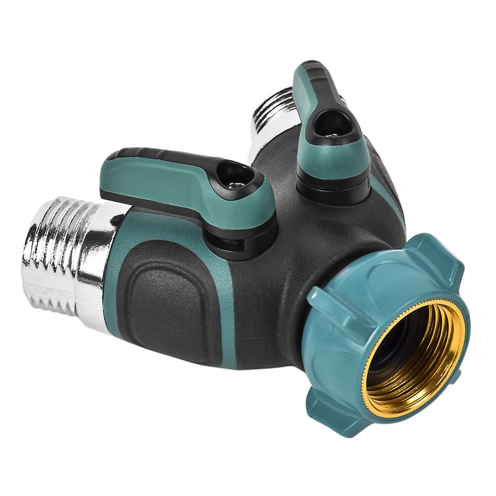 2 Way Y Shape Hose Connector Garden Splitter Comfortable Plastic Grip Faucet Garden Water Connectors