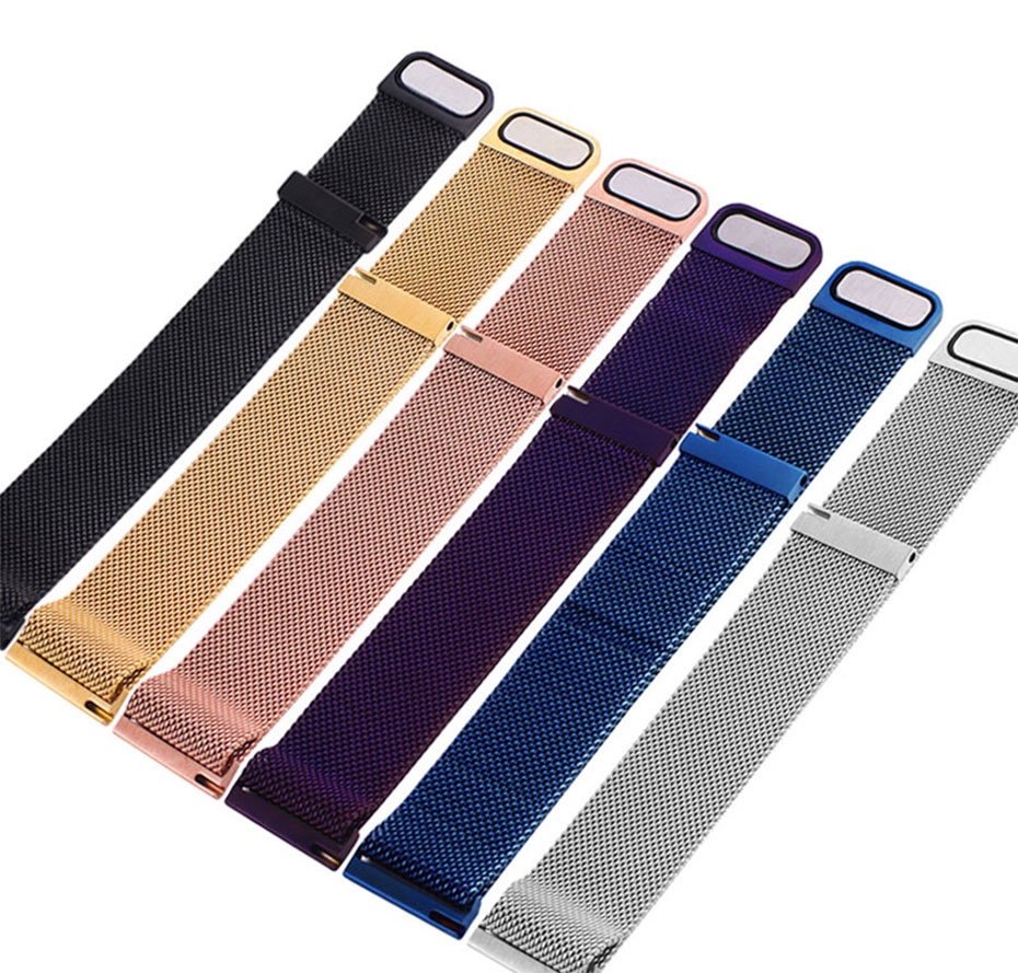 B57 Smartwatch Bracelet Stainless Steel Milanese Loop Watch Band Magnetic Closure Hero Band 3 Wrist Strap Metal Replacement