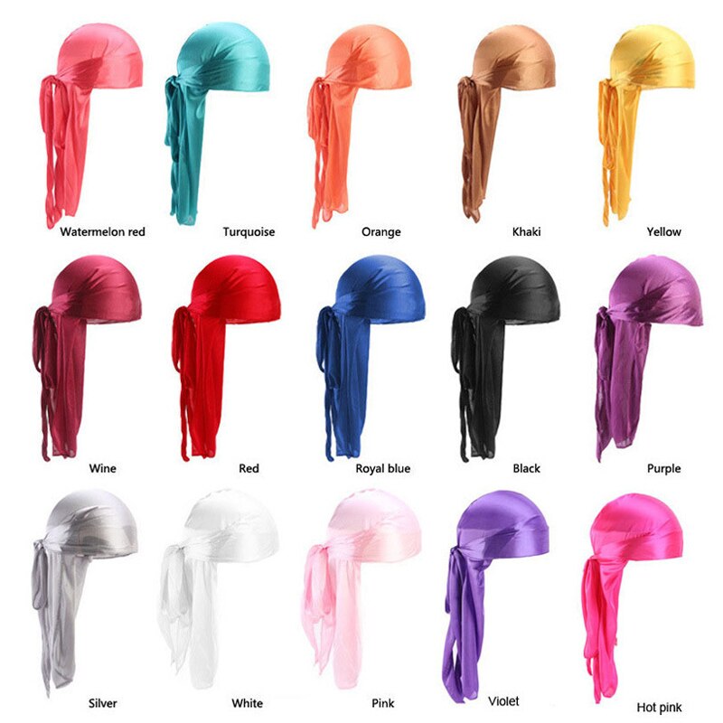 Gorros de pelo para hombre y mujer, turbante sedoso, cubre gorro de satén para motorista, diadema para dormir por la noche, Accesorios para peinados Extra larga