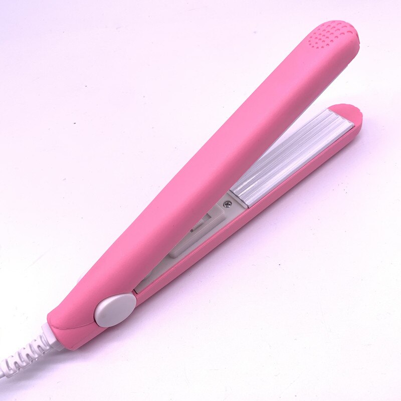 Mini Stijltang Ijzer Roze Keramische Straightening Gegolfde Krultang Styling Tools Haar Krultang Eu Plug