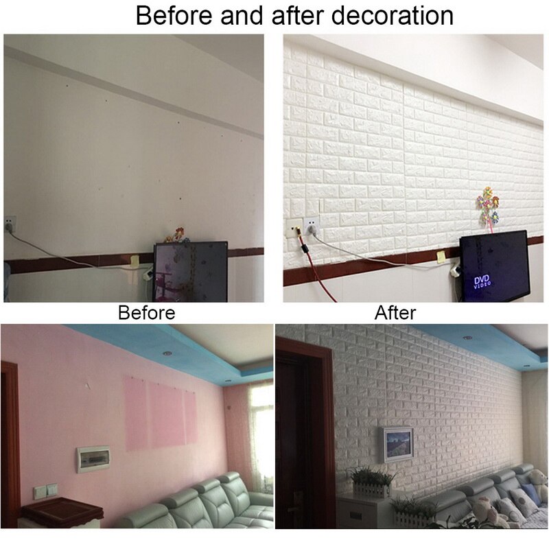 3D Imitatie Baksteen Muurstickers zelfklevende Panel Decal Zelfklevende Behang Zachte Pack Keuken Woonkamer Achtergrond decor